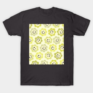 Yellow Flower Happy Faces T-Shirt